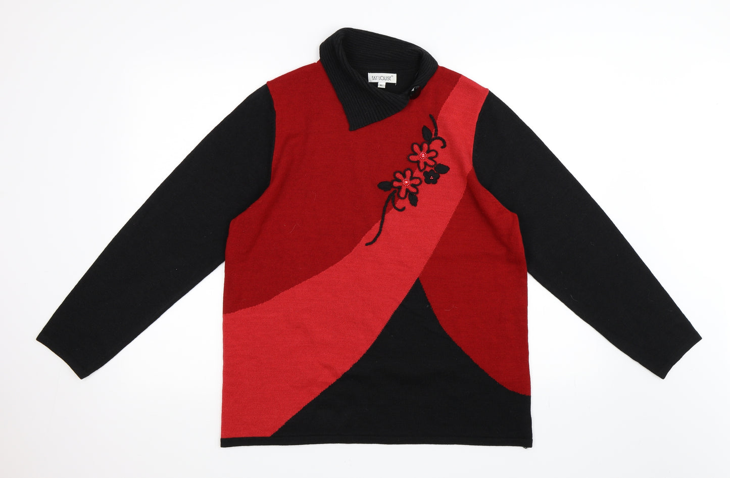 Fay Louise Womens Red   Pullover Jumper Size XL