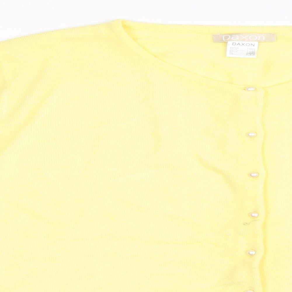 Daxon Womens Yellow   Cardigan Jumper Size 18