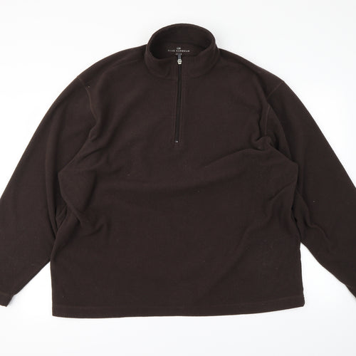 M&S Mens Brown   Henley Jumper Size 2XL