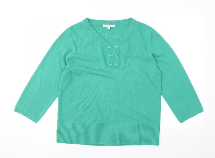 Klass Womens Green   Pullover Jumper Size XL