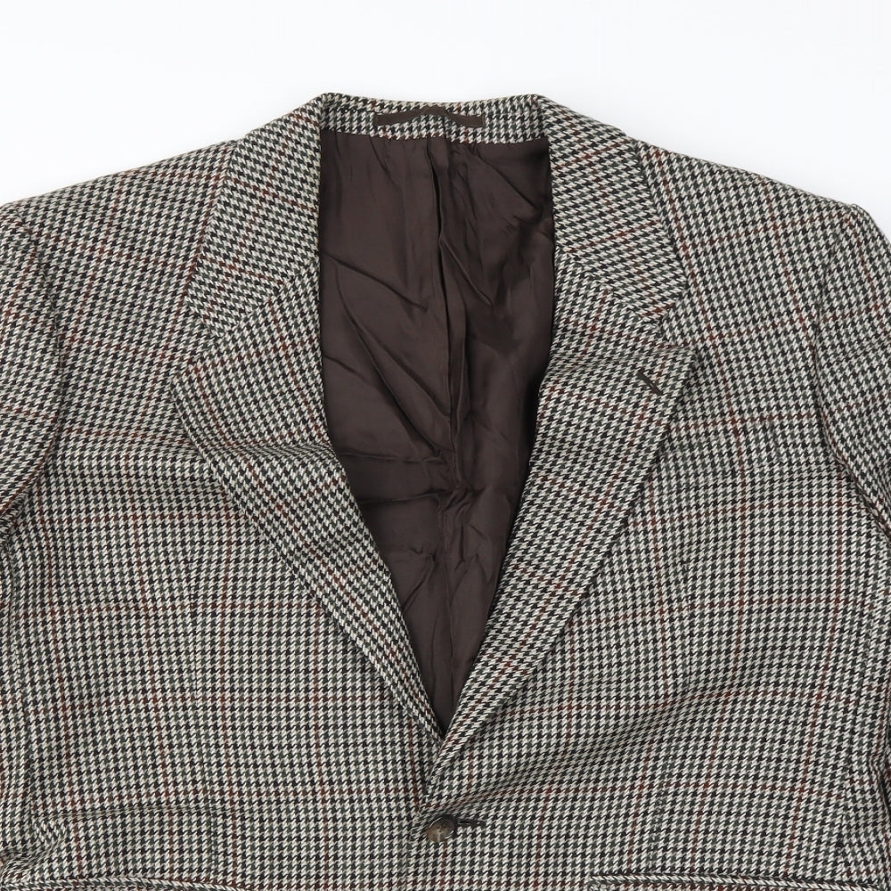 St Michael  Mens Brown Check  Jacket Blazer Size M