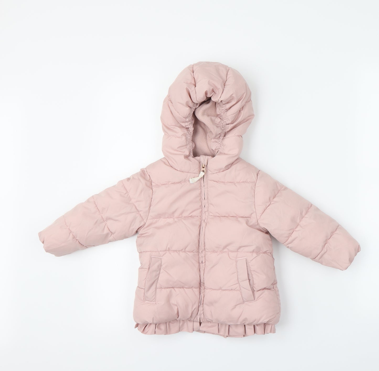 NEXT Girls Pink   Puffer Jacket Coat Size 12-18 Months