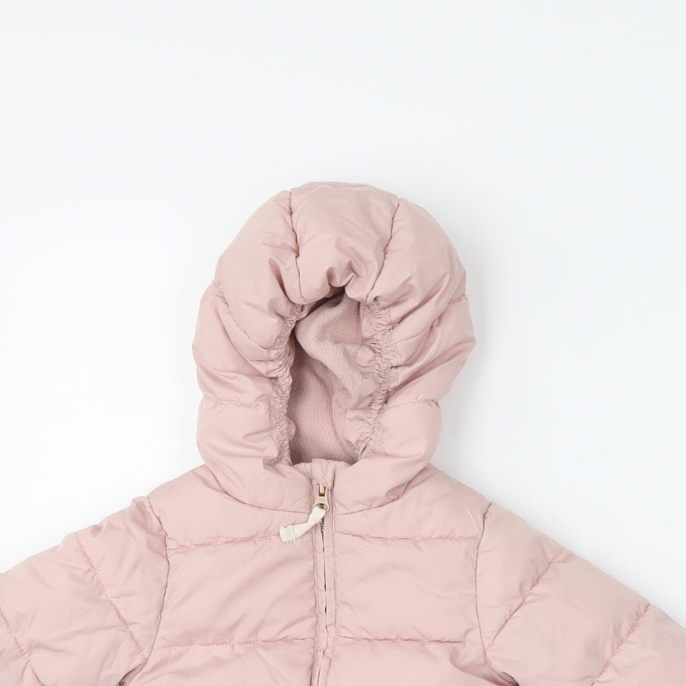 NEXT Girls Pink   Puffer Jacket Coat Size 12-18 Months