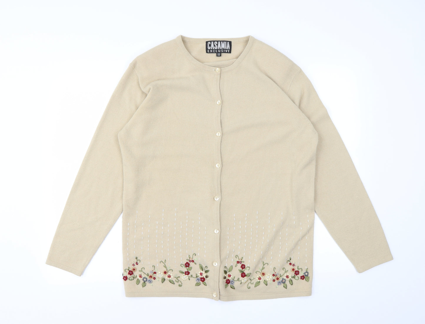 CASAMIA Womens Beige   Cardigan Jumper One Size