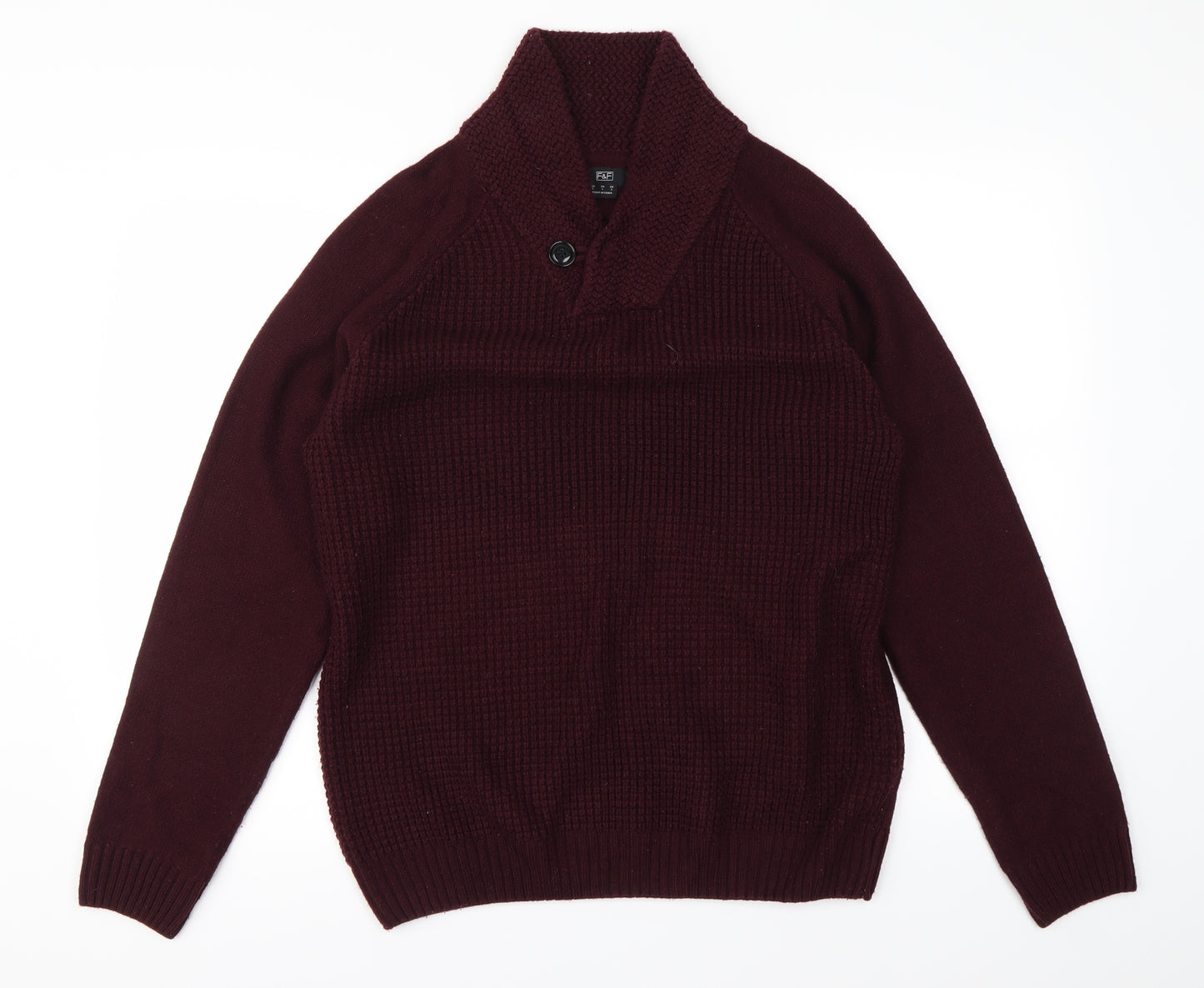 F&F Mens Purple   Pullover Jumper Size L