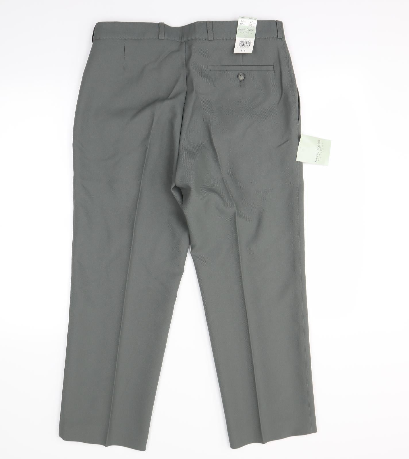 Simon Taylor Mens Green   Dress Pants Trousers Size S L30 in