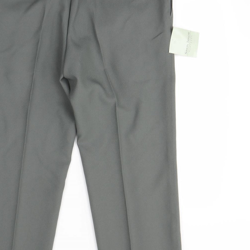 Simon Taylor Mens Green   Dress Pants Trousers Size S L30 in