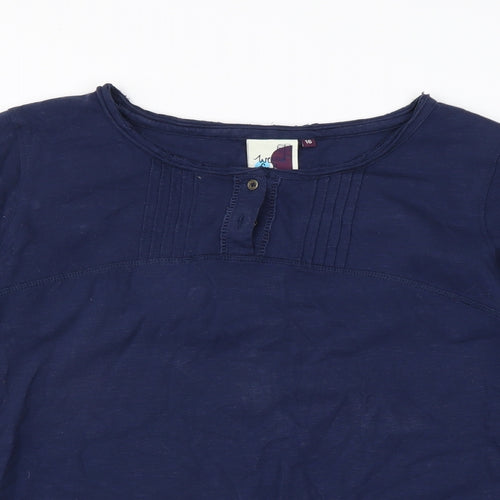 Weird Fish Womens Blue   Basic T-Shirt Size 16