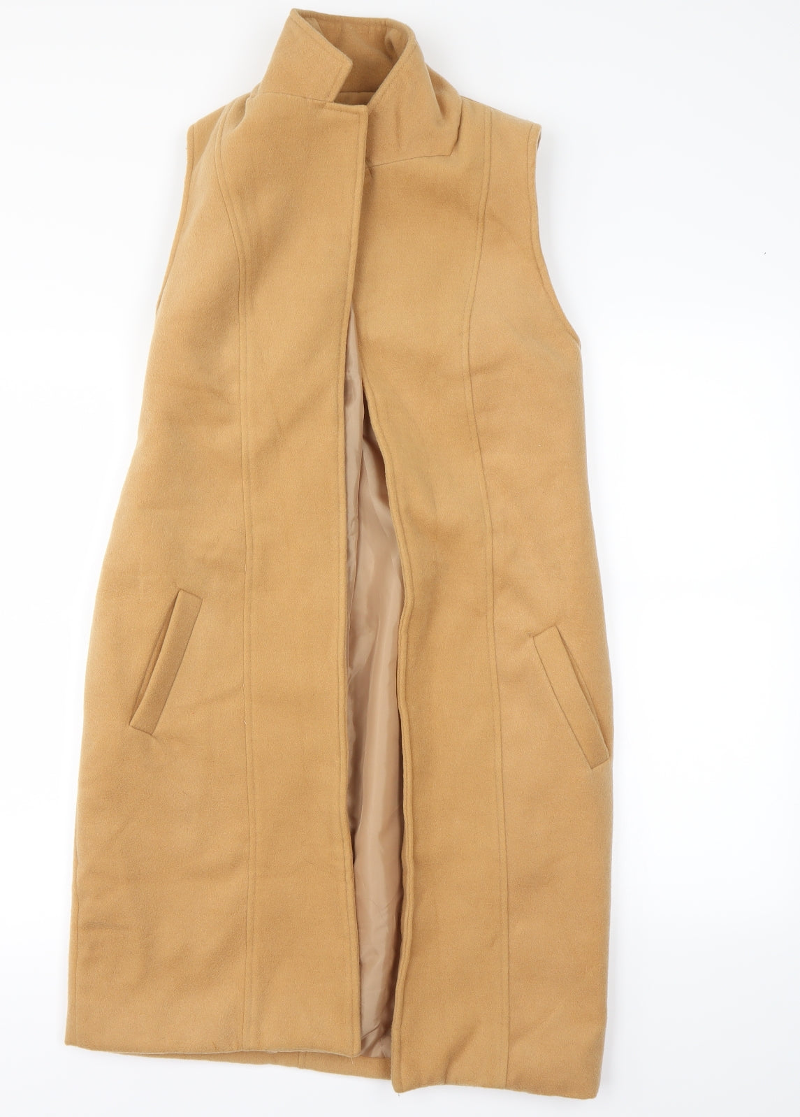 Missguided Womens Brown   Gilet Coatigan Size 6