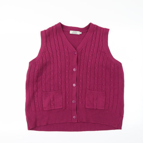 HONOUR MILLBURN Womens Purple   Vest Jumper Size XL