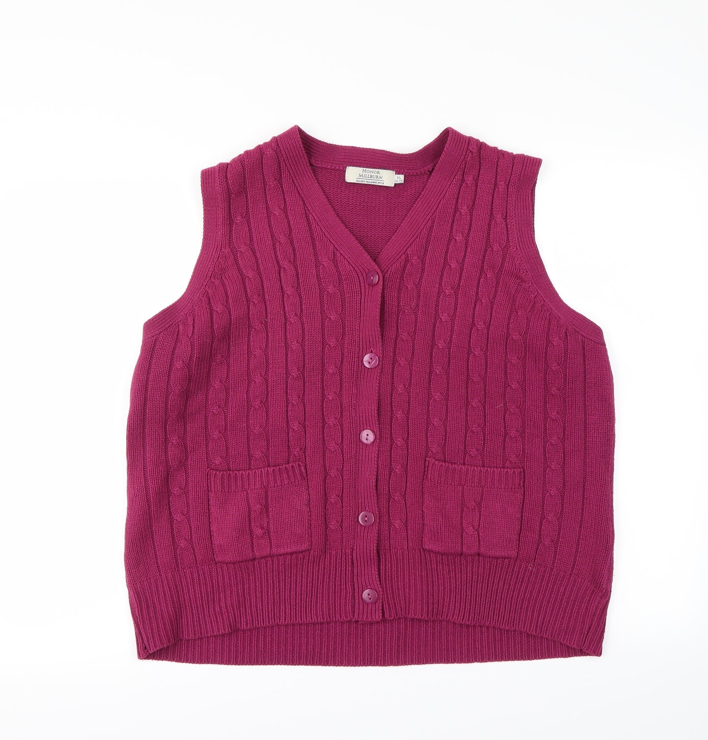 HONOUR MILLBURN Womens Purple   Vest Jumper Size XL