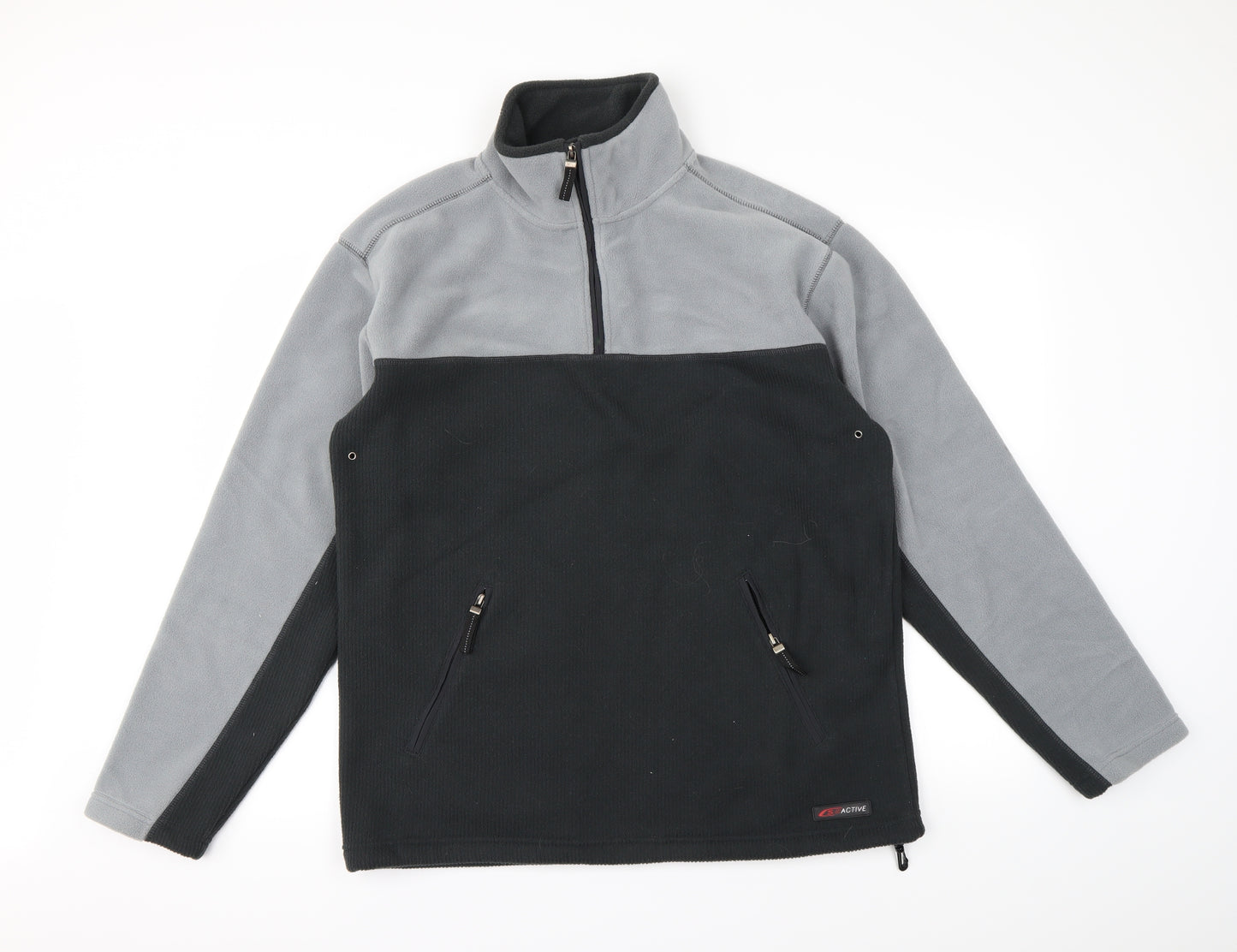 Active Sportswear Mens Grey   Henley Jumper Size M