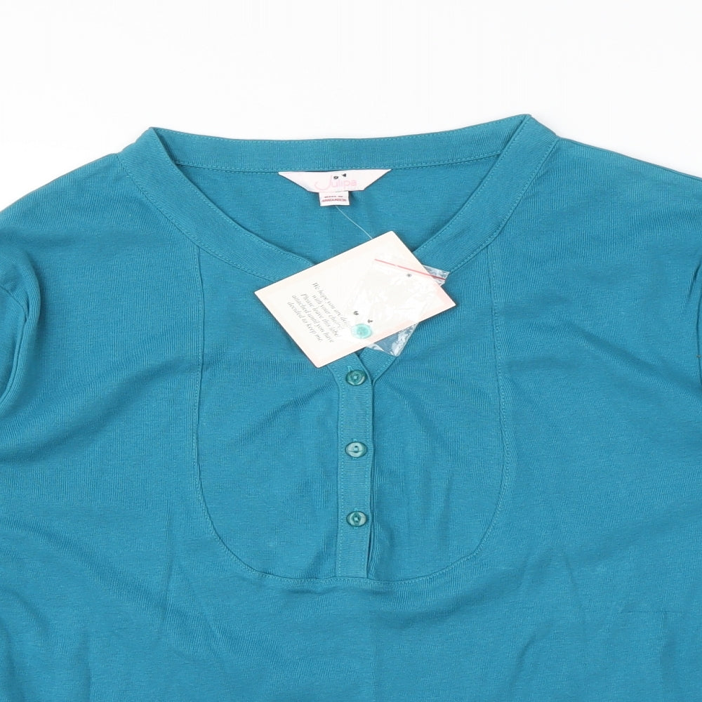 julipa Womens Blue   Basic T-Shirt Size 18