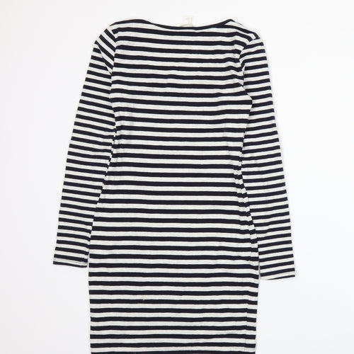 H&M Womens Blue Striped  T-Shirt Dress  Size XS