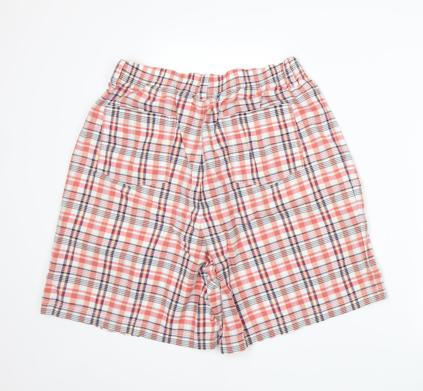 Eddie Bauer Mens Red Plaid  Bermuda Shorts Size L