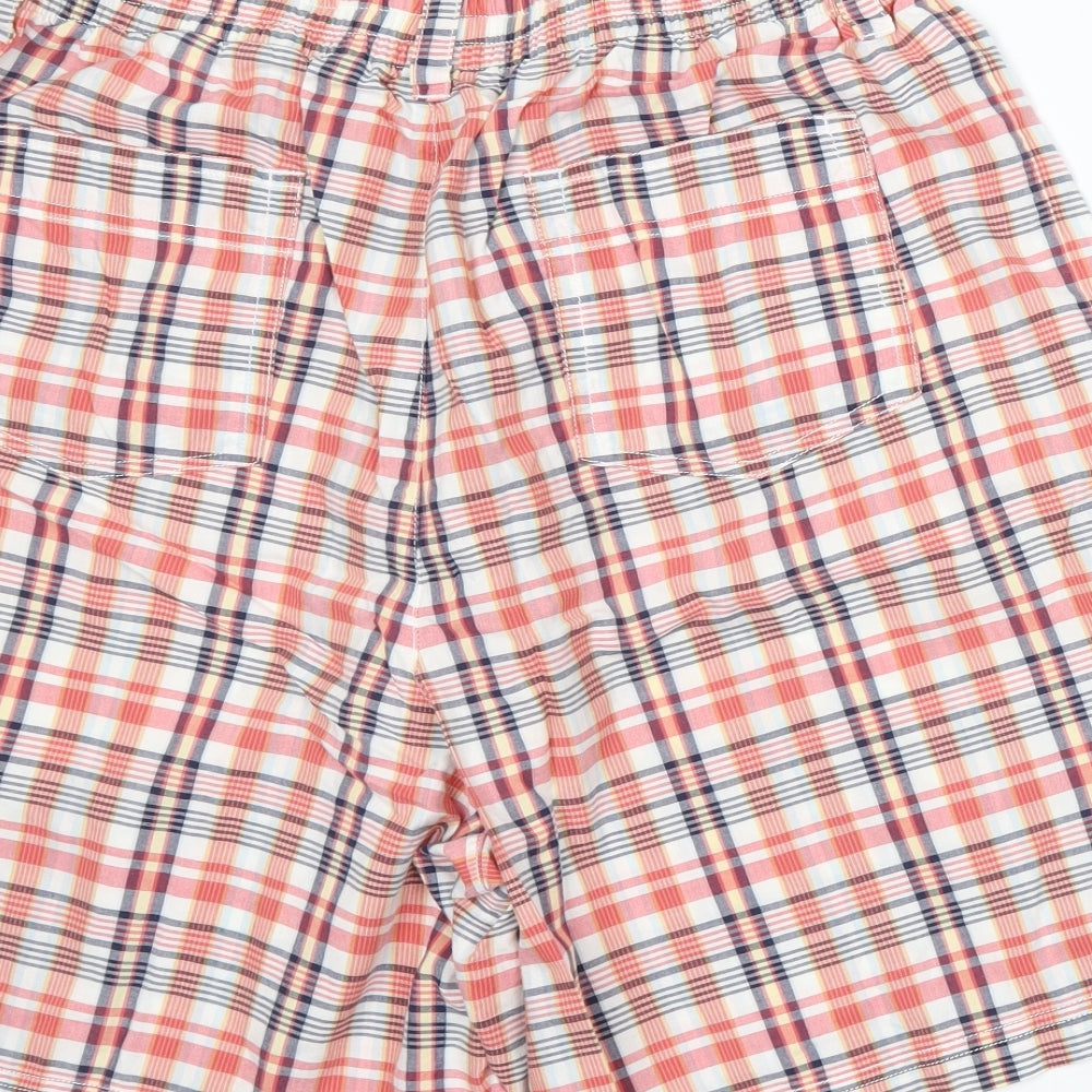 Eddie Bauer Mens Red Plaid  Bermuda Shorts Size L