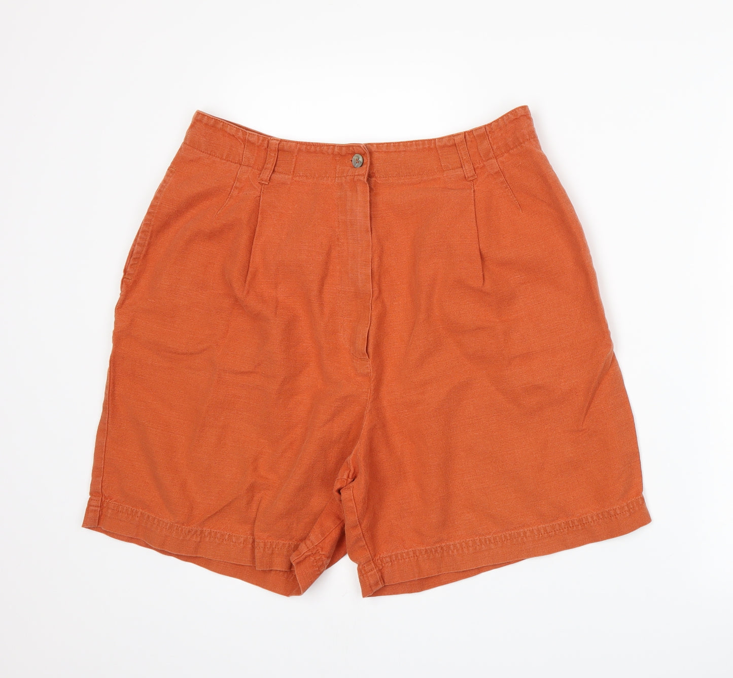 Marks and Spencer Womens Orange   Paperbag Shorts Size 18