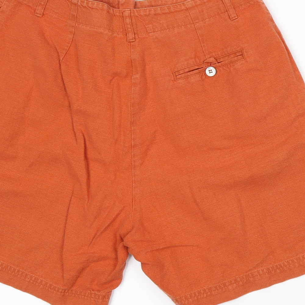 Marks and Spencer Womens Orange   Paperbag Shorts Size 18