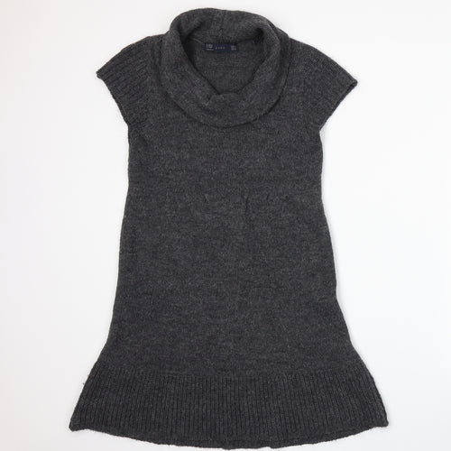 Zara Womens Grey  Knit Jacket Dress  Size S