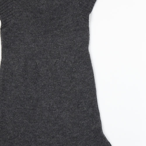 Zara Womens Grey  Knit Jacket Dress  Size S
