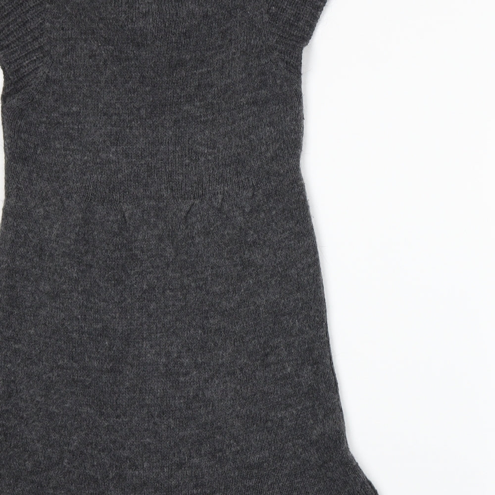 Zara Womens Grey  Knit Jacket Dress  Size S