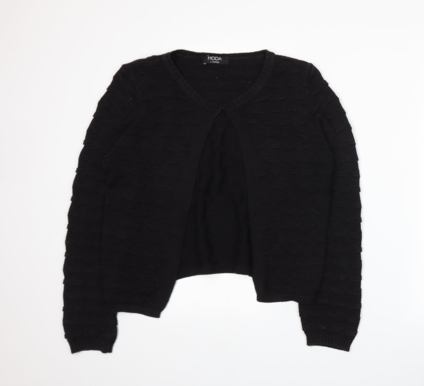 George Womens Black  Knit Cardigan Jumper Size 12