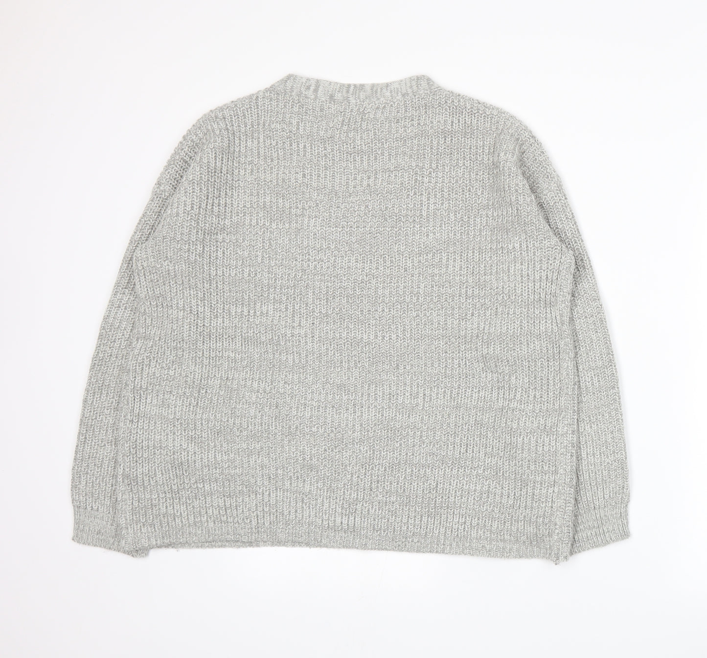 Papaya Womens Grey  Knit Pullover Jumper Size M