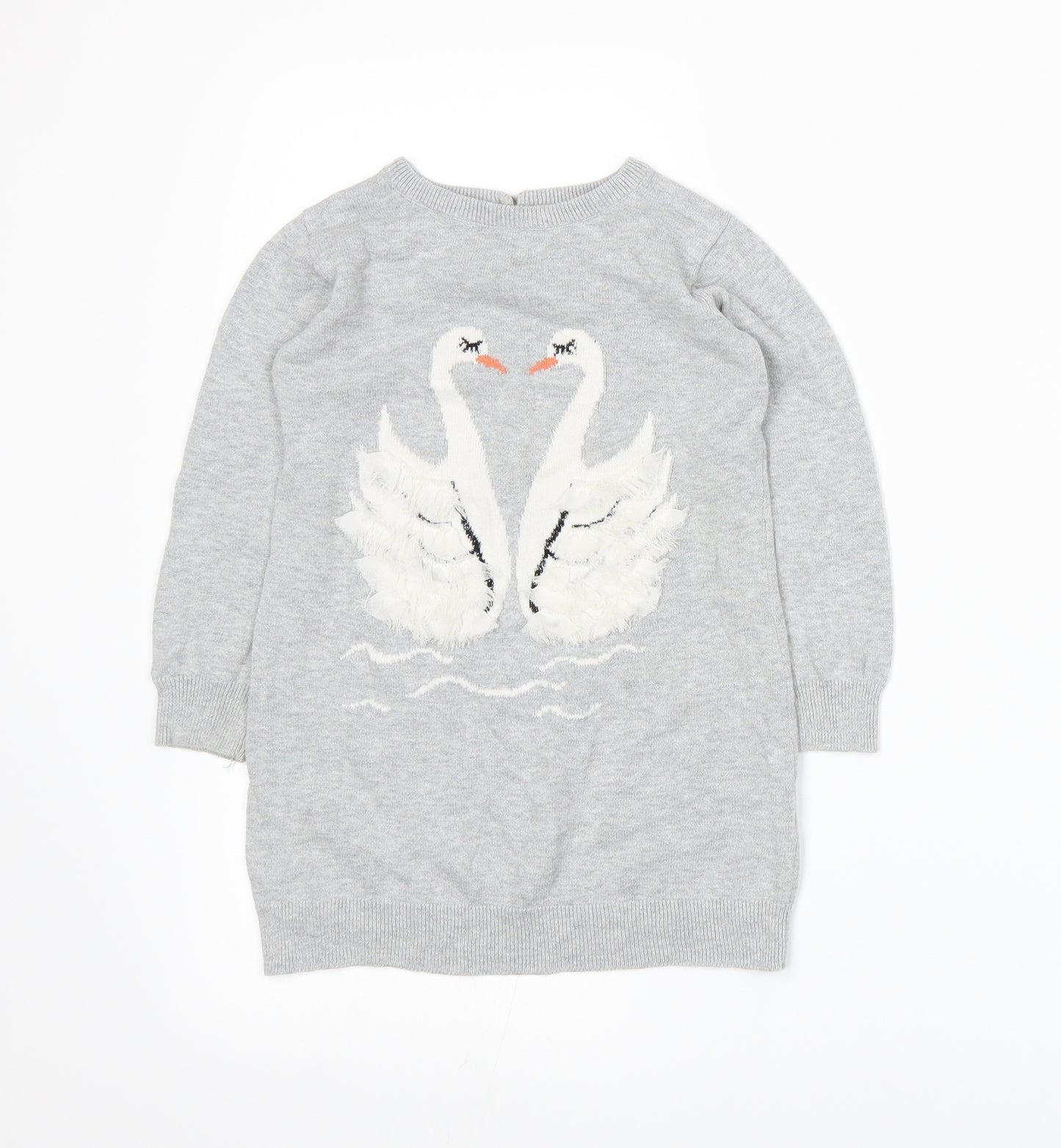 Blue Zoo Girls Grey  Knit Pullover Jumper Size 2-3 Years