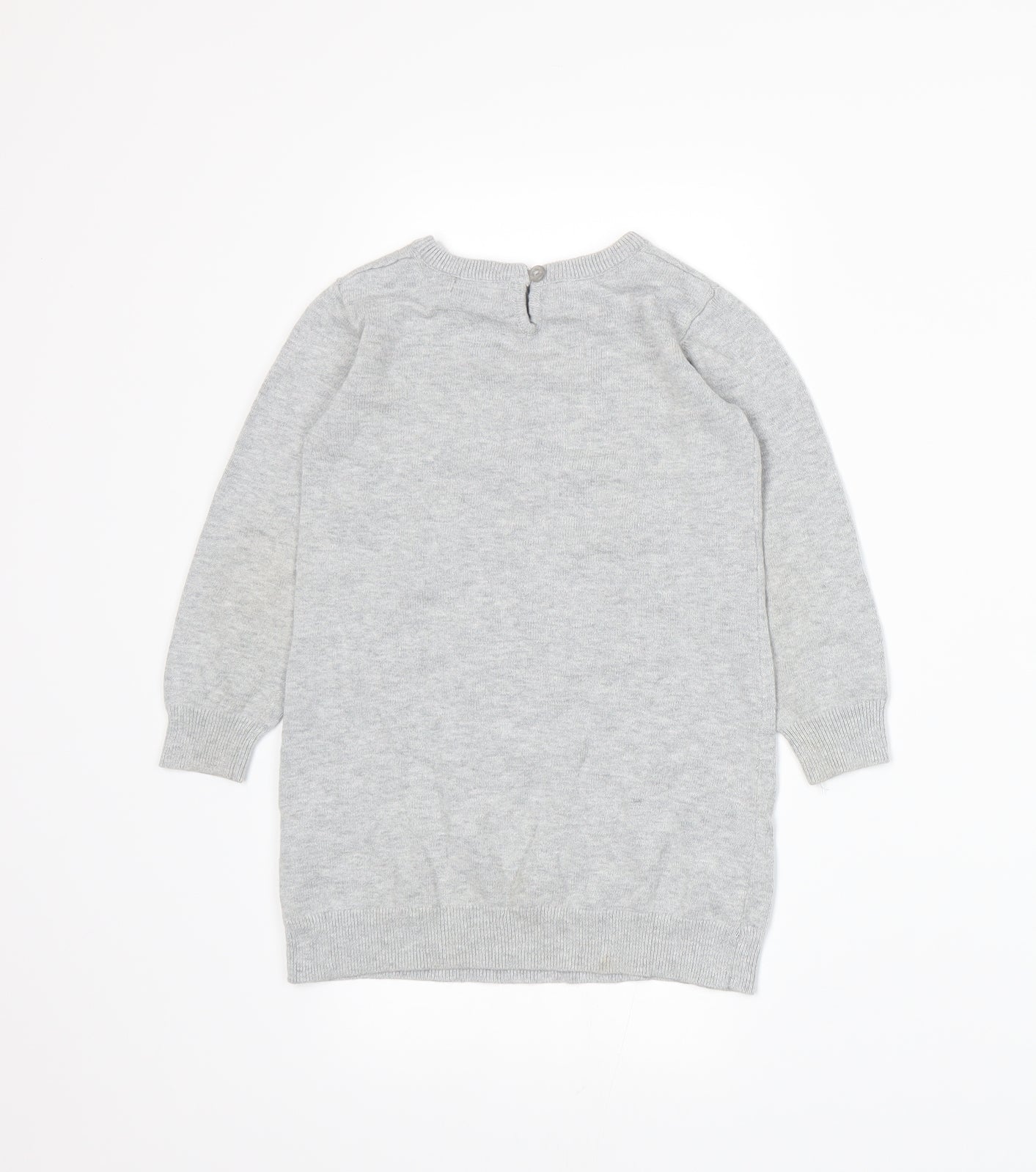 Blue Zoo Girls Grey  Knit Pullover Jumper Size 2-3 Years