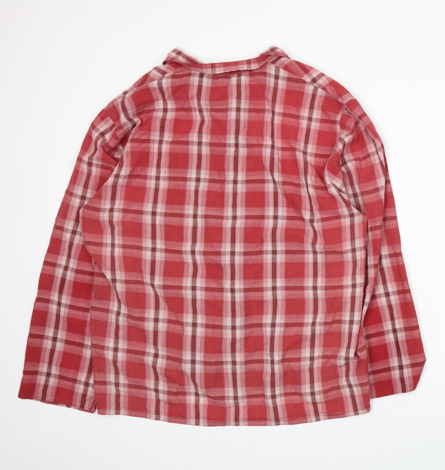 Marks and Spencer Mens Red Plaid   Nightshirt Size L