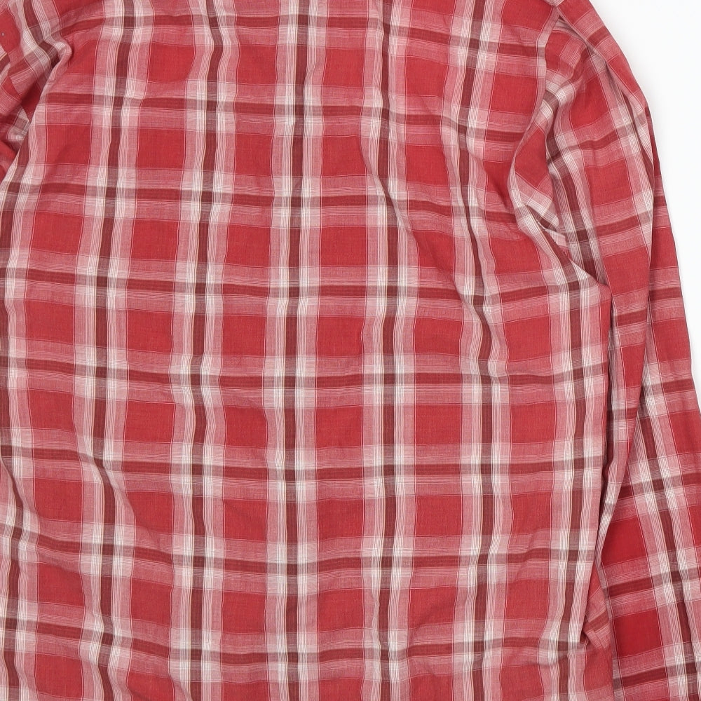 Marks and Spencer Mens Red Plaid   Nightshirt Size L