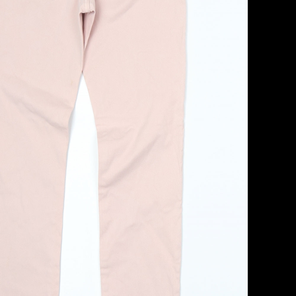 H&M Womens Pink   Skinny Jeans Size 14 L28 in