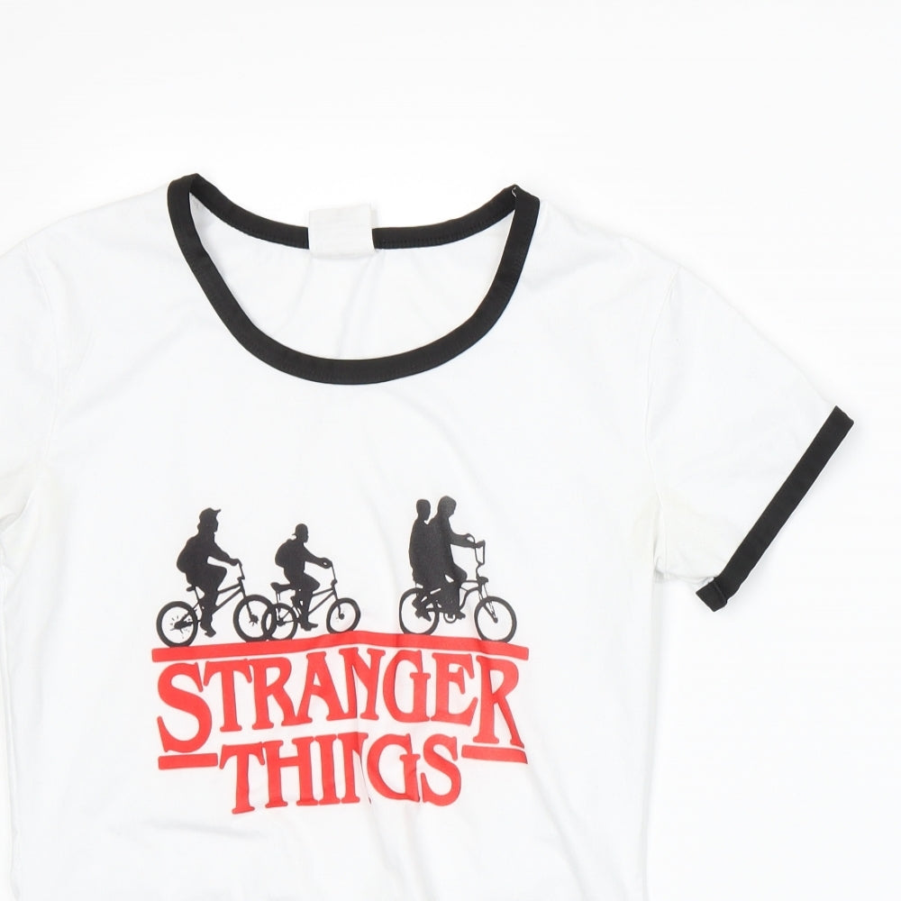 Stranger Things Womens White   Basic T-Shirt Size S