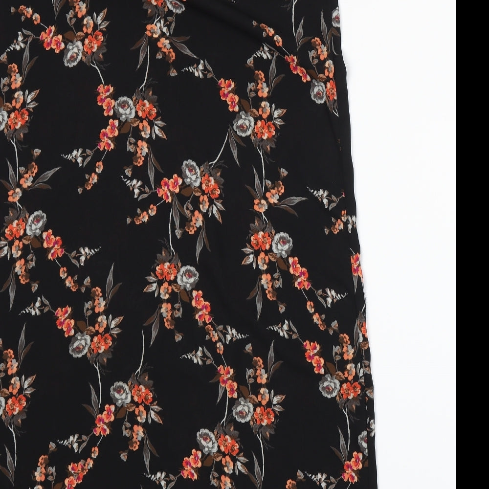 Atmosphere Womens Black Floral  A-Line  Size 16