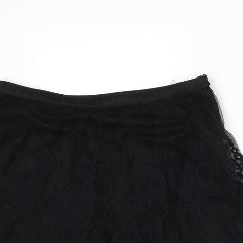Topshop Womens Black   Paperbag Shorts Size 8