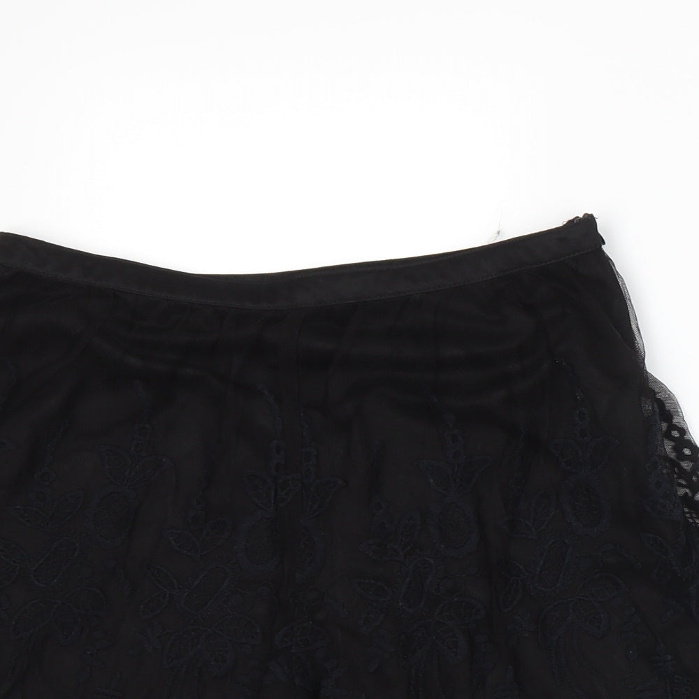 Topshop Womens Black   Paperbag Shorts Size 8