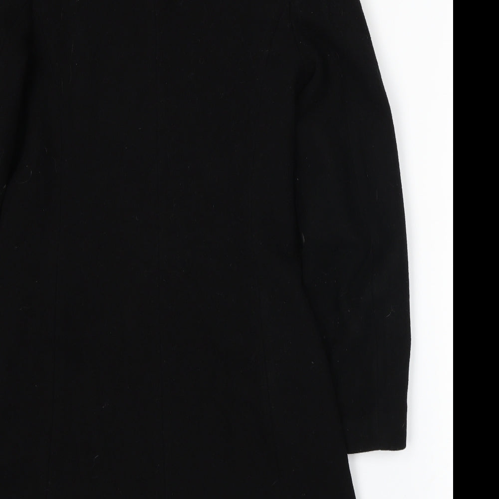 Jane Norman Womens Black   Overcoat Coat Size 10