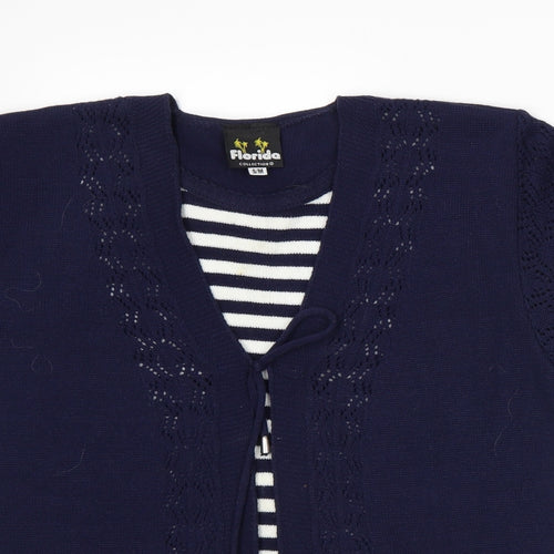 Florida Womens Blue Striped  Pullover Jumper Size S