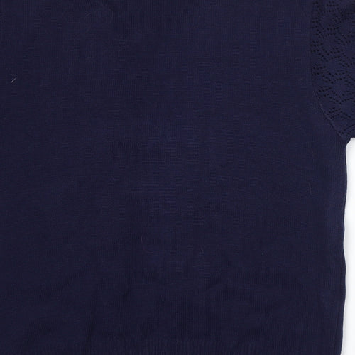 Florida Womens Blue Striped  Pullover Jumper Size S