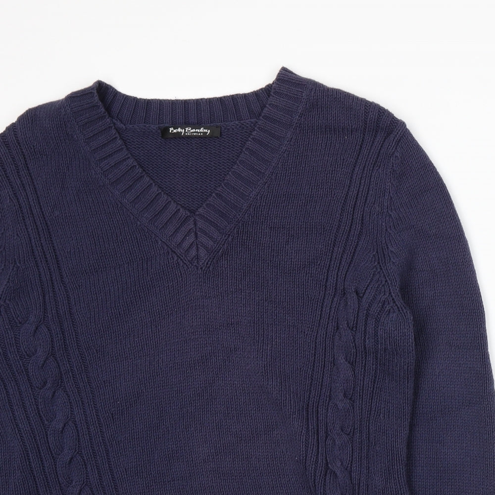 Betty Barclay Womens Blue  Knit Pullover Jumper Size 16