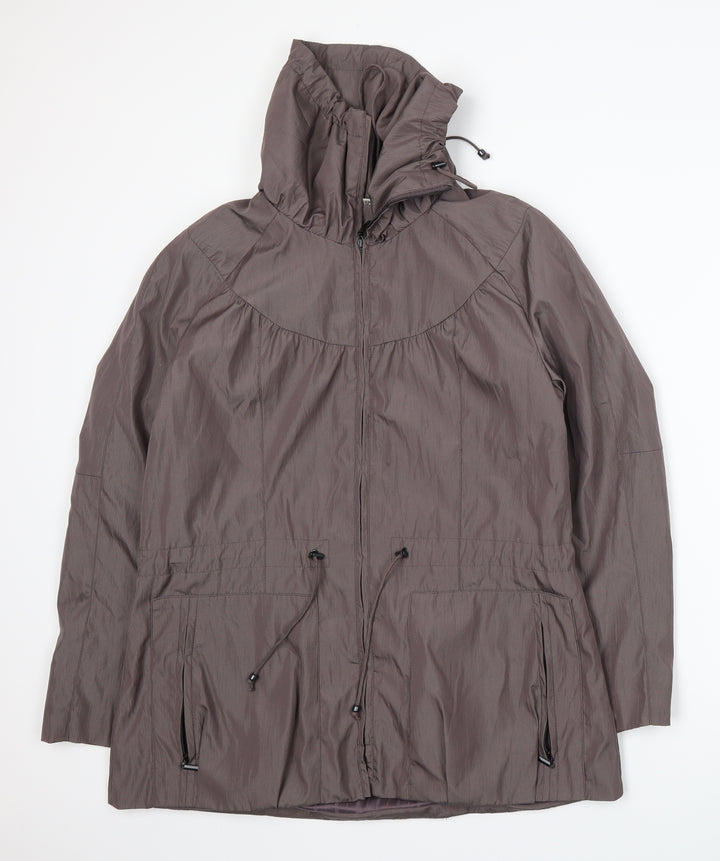 Klass Womens Brown Windbreaker Jacket Size 12