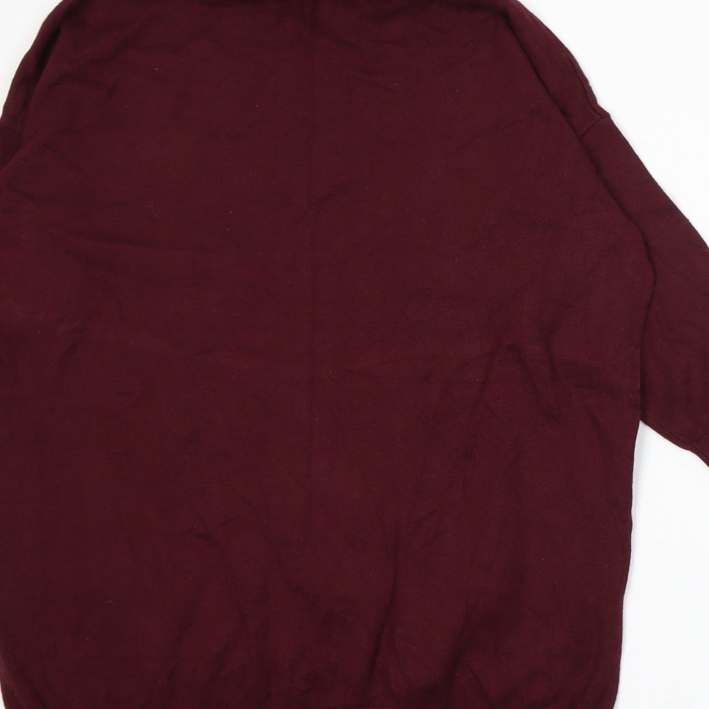 F&F Womens Red  Knit Pullover Jumper Size 12