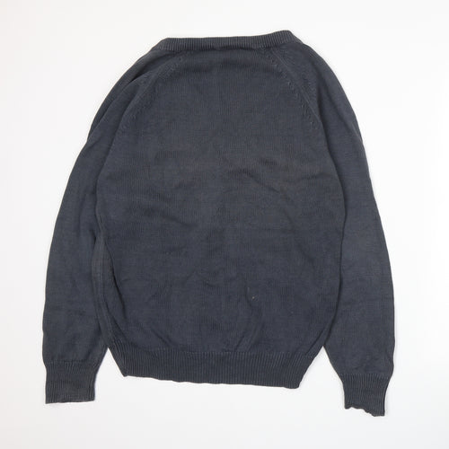 French Connection Mens Blue  Knit Pullover Jumper Size M