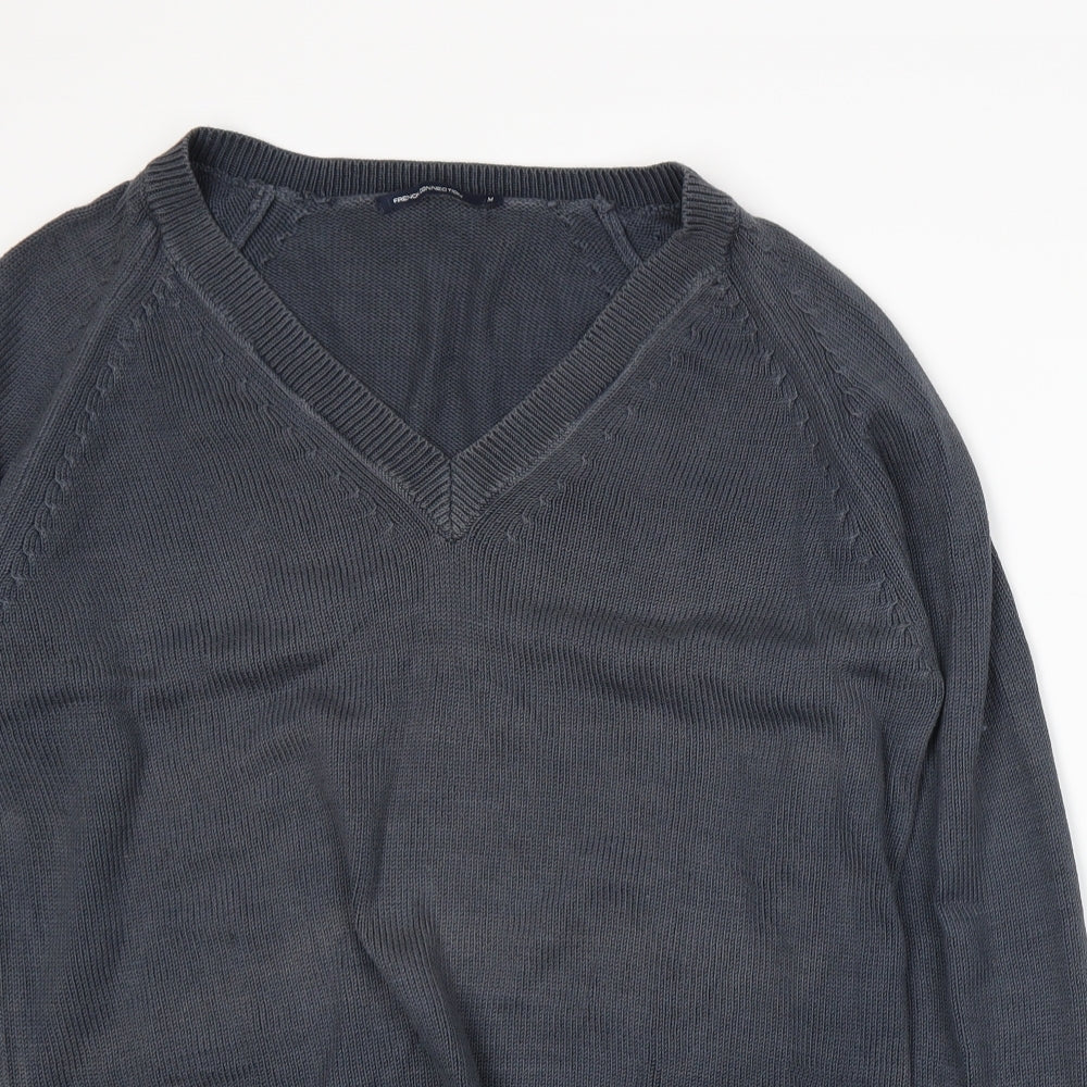French Connection Mens Blue  Knit Pullover Jumper Size M