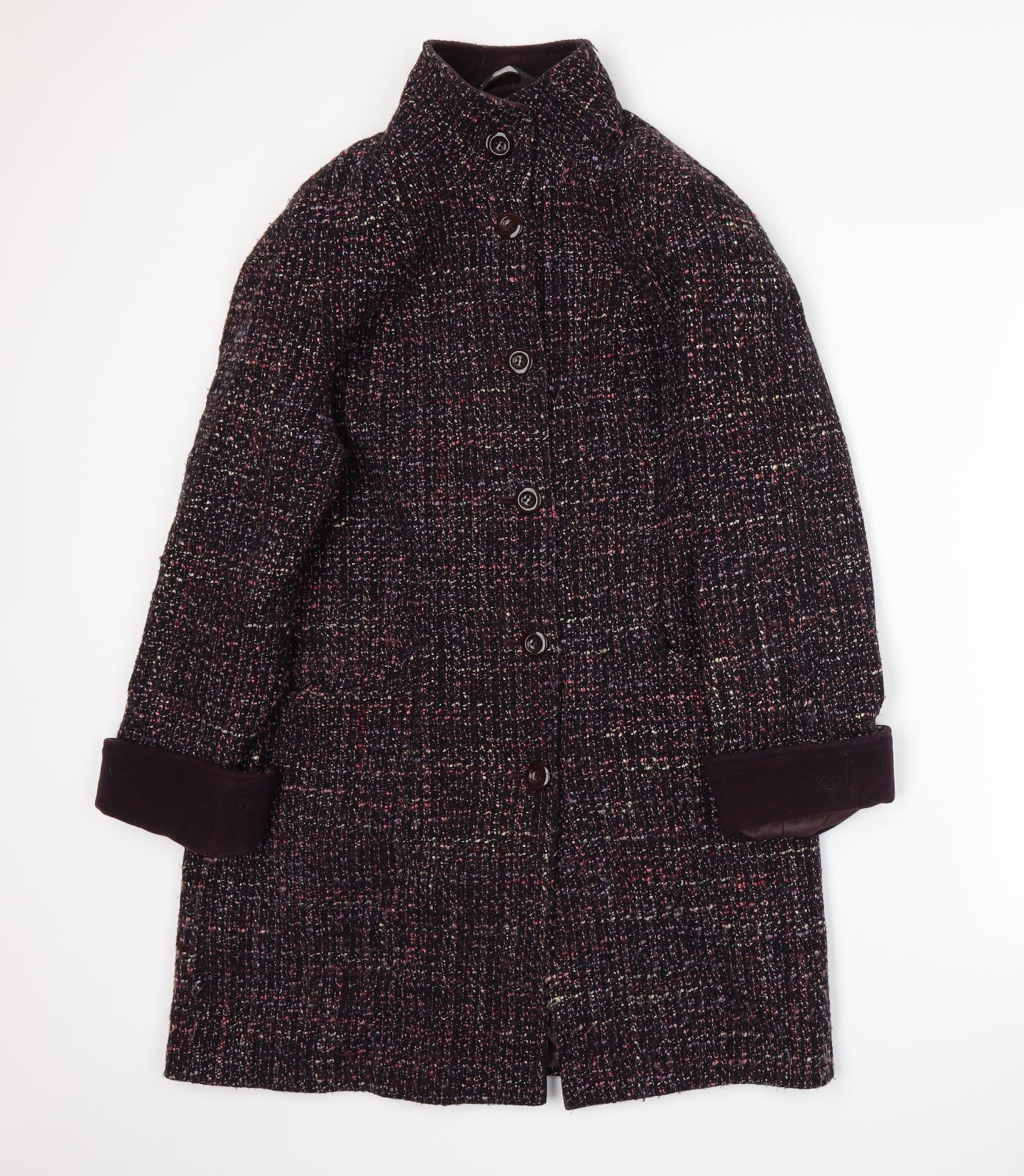 BHS Womens Purple   Overcoat Coat Size 16