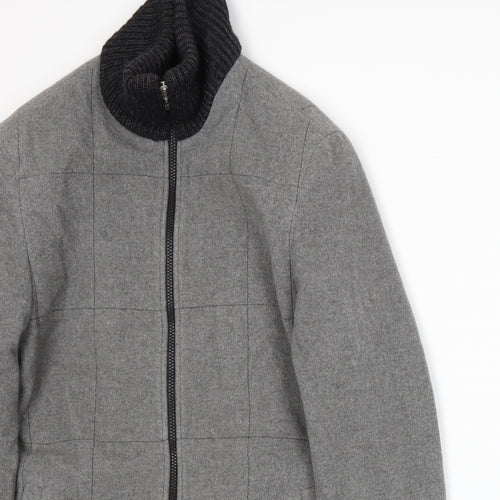 Individual Womens Grey   Overcoat Coat Size 10