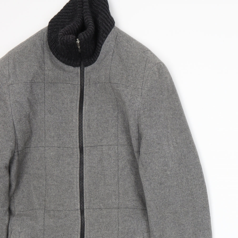 Individual Womens Grey   Overcoat Coat Size 10