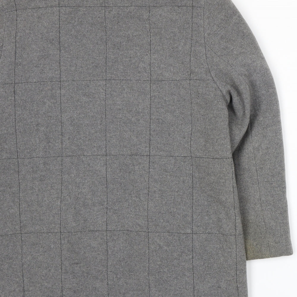 Individual Womens Grey   Overcoat Coat Size 10