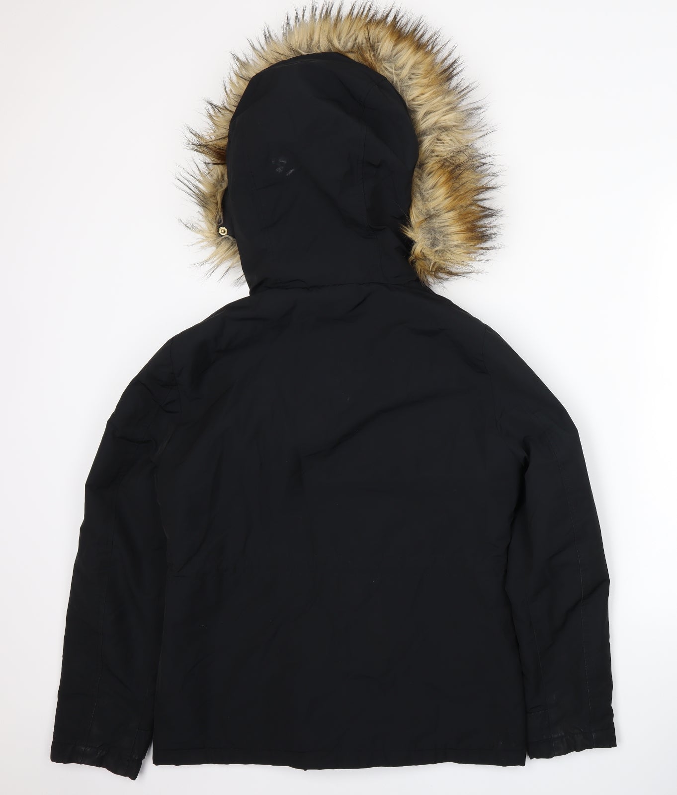 Topshop Womens Black   Parka Coat Size 10