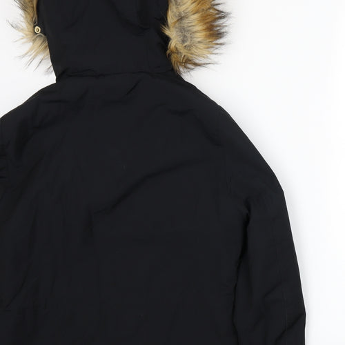 Topshop Womens Black   Parka Coat Size 10